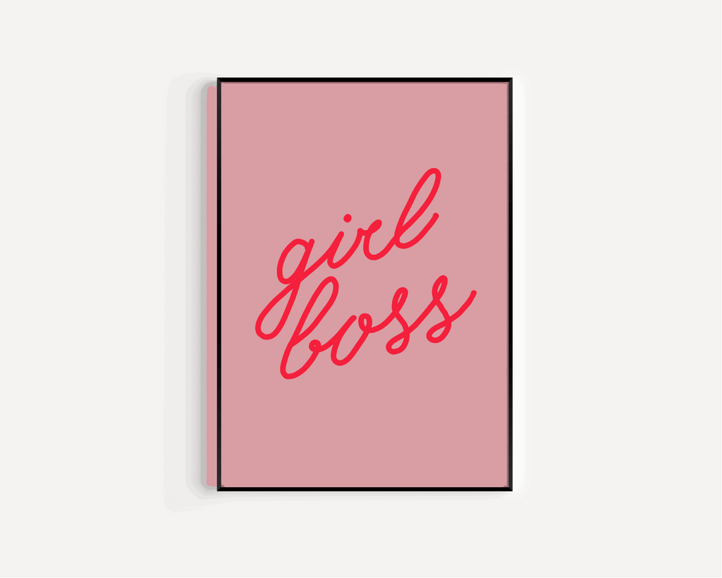 Girl Boss Print Posters, Prints, & Visual Artwork Pretty Average   