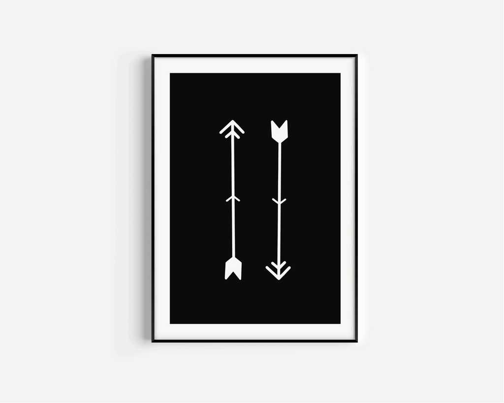 Arrows Print - Black and White Posters, Prints, & Visual Artwork Pretty Average   