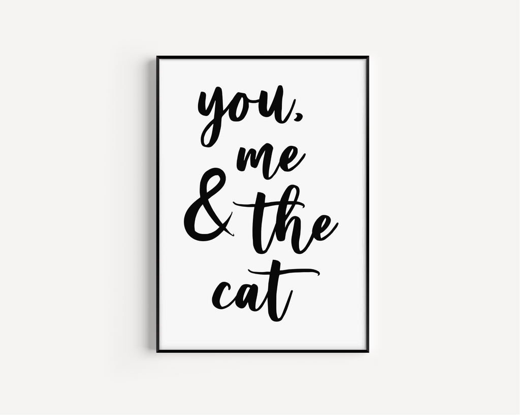 You, Me and the Cat / Cats Print Posters, Prints, & Visual Artwork Pretty Average 4x6 CAT 