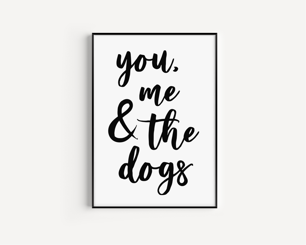 You, Me and the Dog / Dogs Print Posters, Prints, & Visual Artwork Pretty Average 4x6 DOGS 