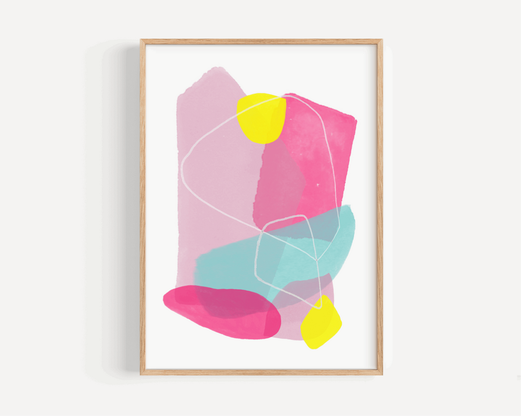 Abstract Shapes Print - Summer Sherbet Posters, Prints, & Visual Artwork Pretty Average   