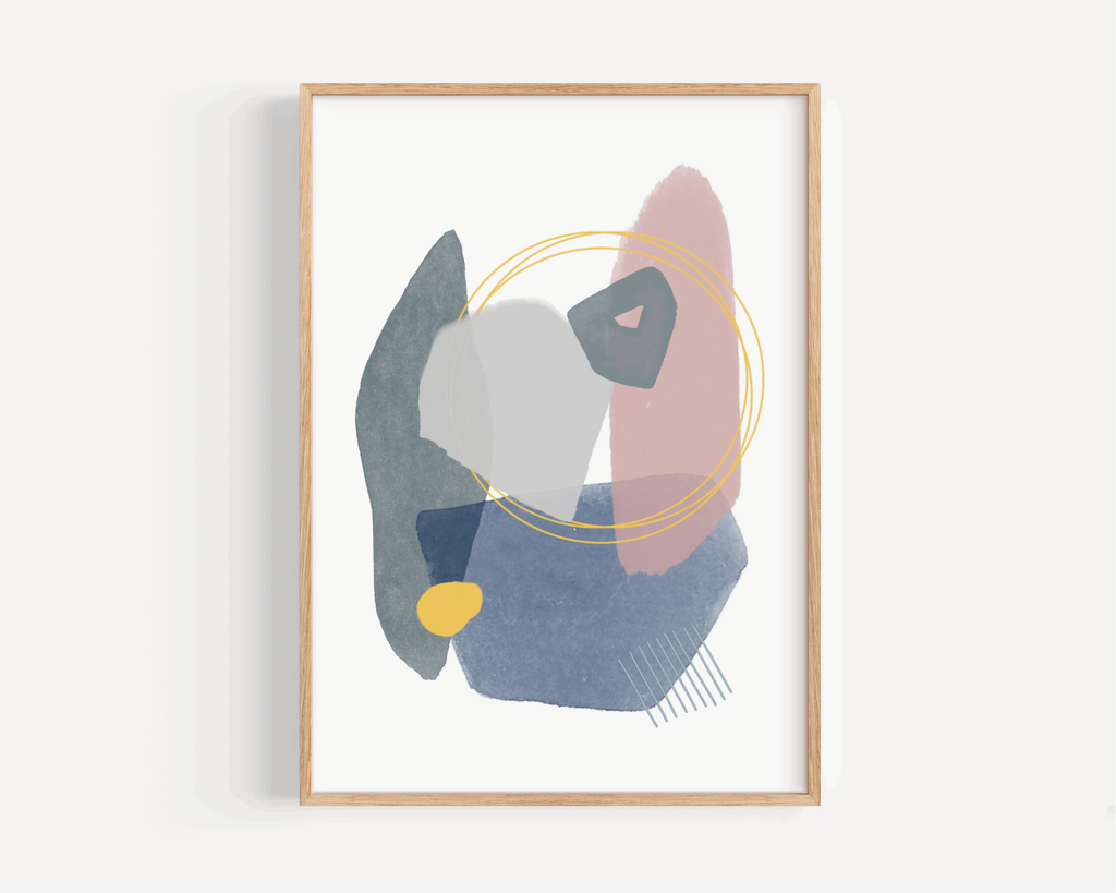 Abstract Shapes Print- Hazy Dreams Posters, Prints, & Visual Artwork Pretty Average   