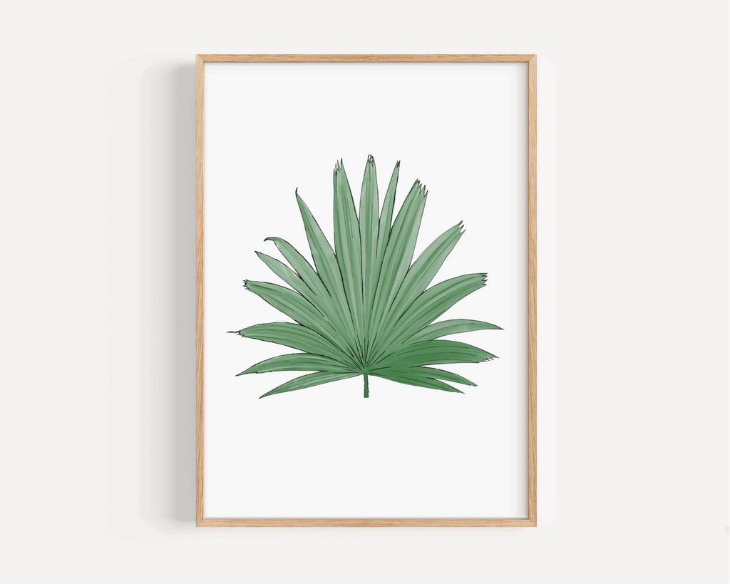 Fan Palm Leaf Print Posters, Prints, & Visual Artwork Pretty Average   