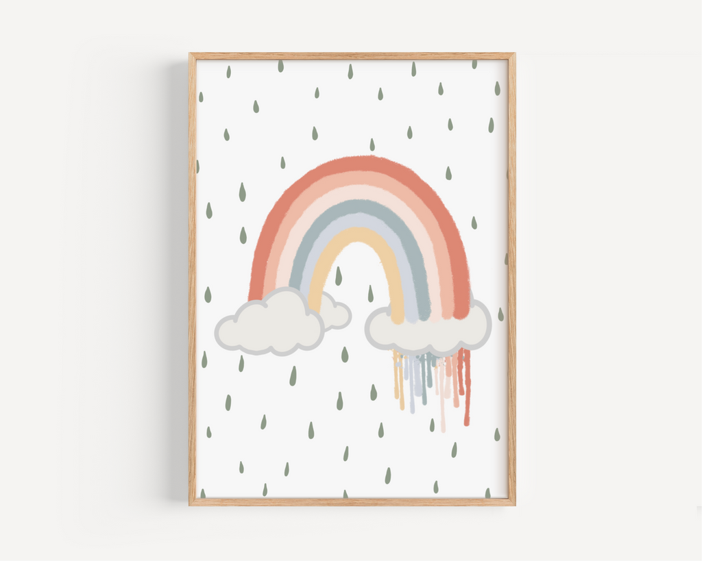 Neutral Pastel Toned Rainbow Print  Pretty Average   