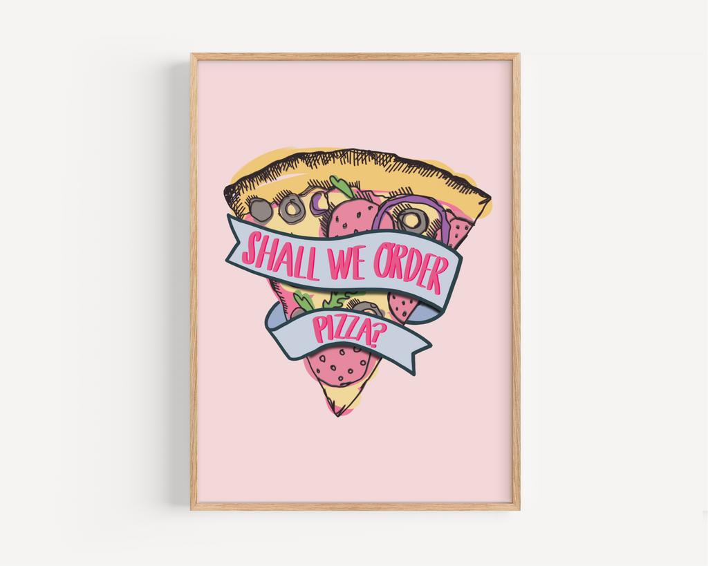 Pizza Print Posters, Prints, & Visual Artwork Pretty Average   