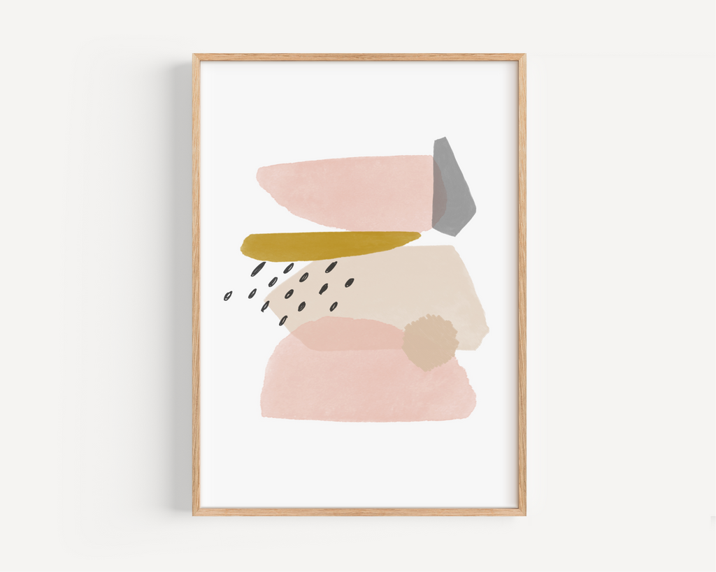 Peachy Keen Abstract Shapes Print Bundle - Set of Two Prints Posters, Prints, & Visual Artwork Pretty Average   