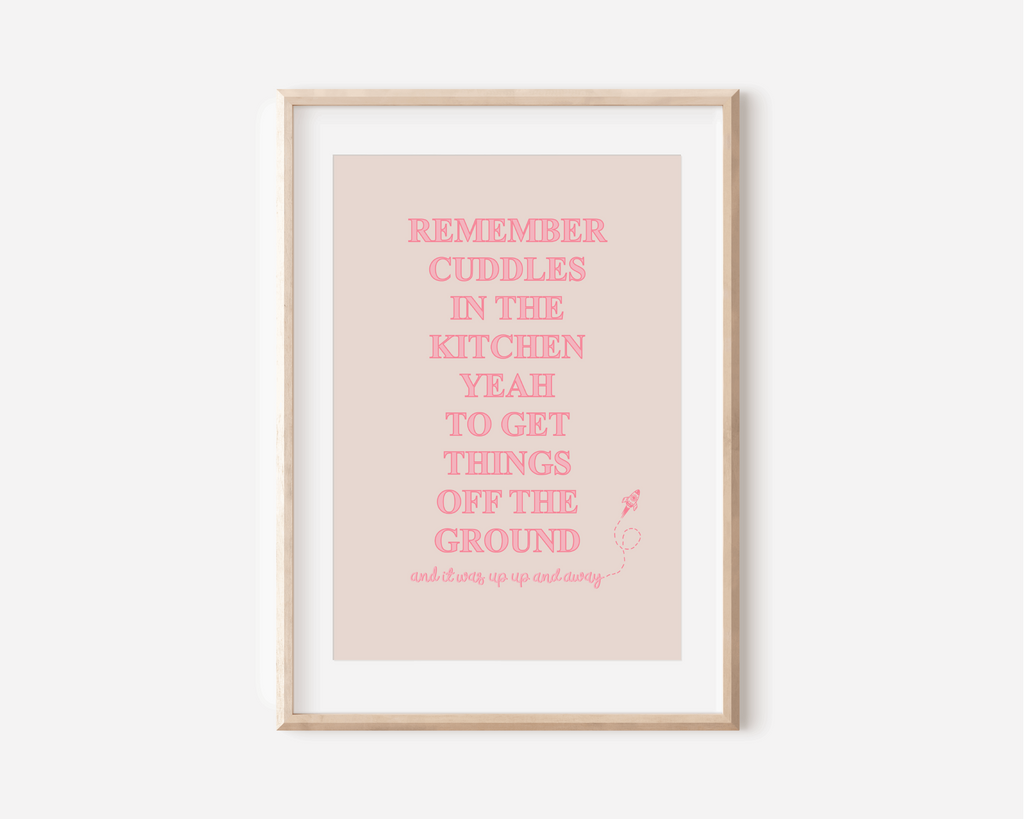 Cuddles in the Kitchen Print Posters, Prints, & Visual Artwork Pretty Average   