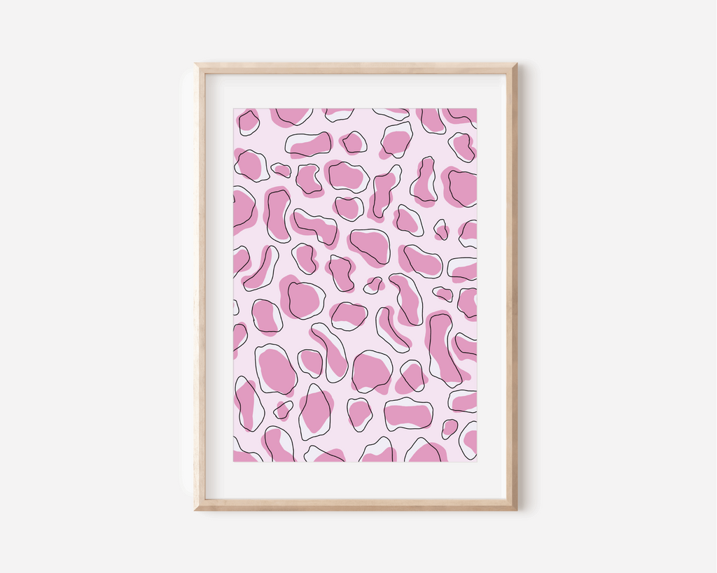 Abstract Leopard Pattern Print Posters, Prints, & Visual Artwork Pretty Average 4x6 Pink 