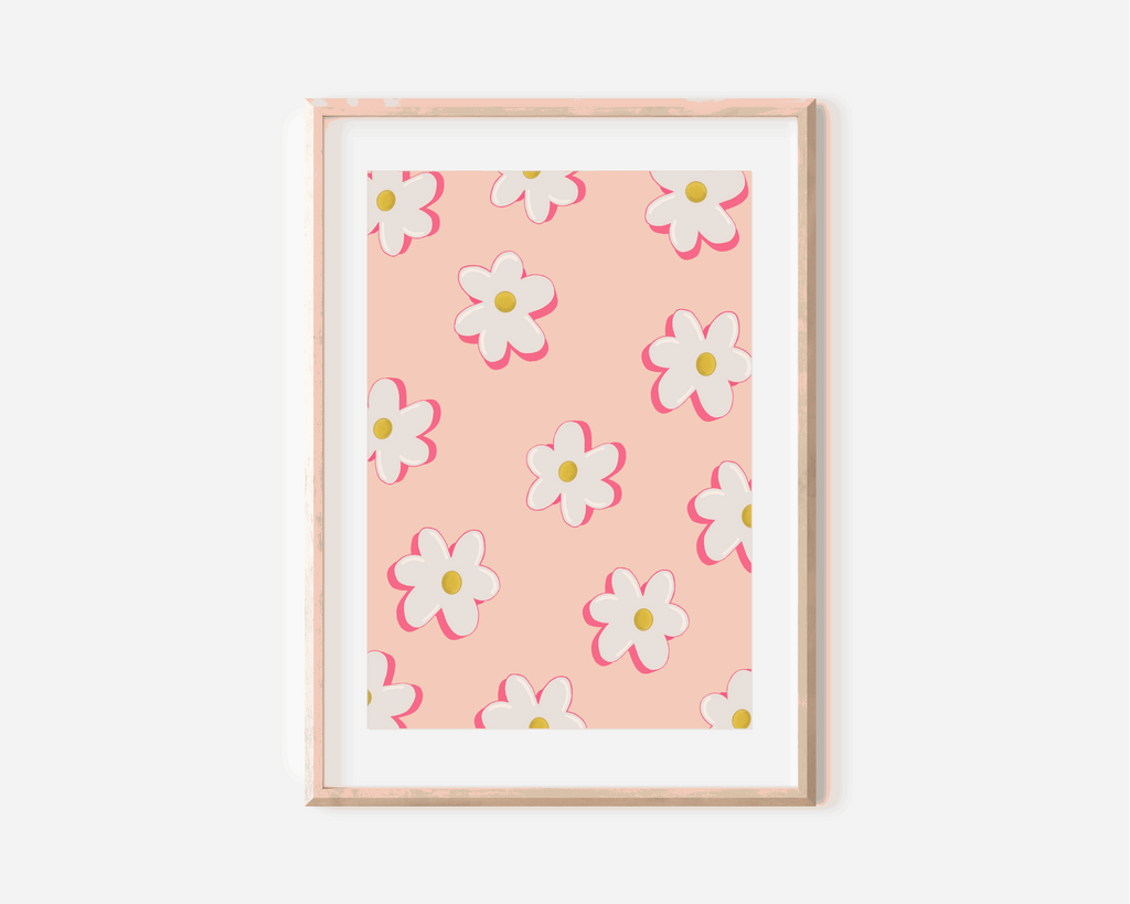 Daisies Print - Other Colours Available Posters, Prints, & Visual Artwork Pretty Average   