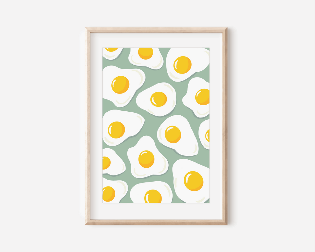 Egg Print - Other Colours Available Posters, Prints, & Visual Artwork Pretty Average 4x6 Green 