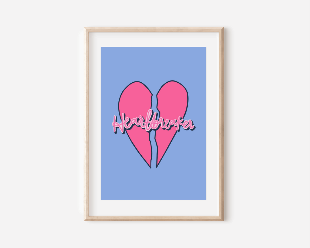 Heartbreaker Print Posters, Prints, & Visual Artwork Pretty Average   