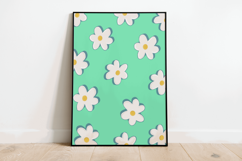 Daisies Print - Other Colours Available Posters, Prints, & Visual Artwork Pretty Average   