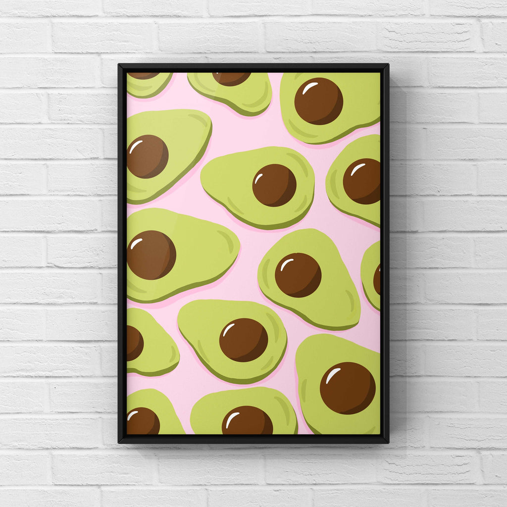 Avocado Print - Other Colours Available Posters, Prints, & Visual Artwork Pretty Average 4x6 Pink 