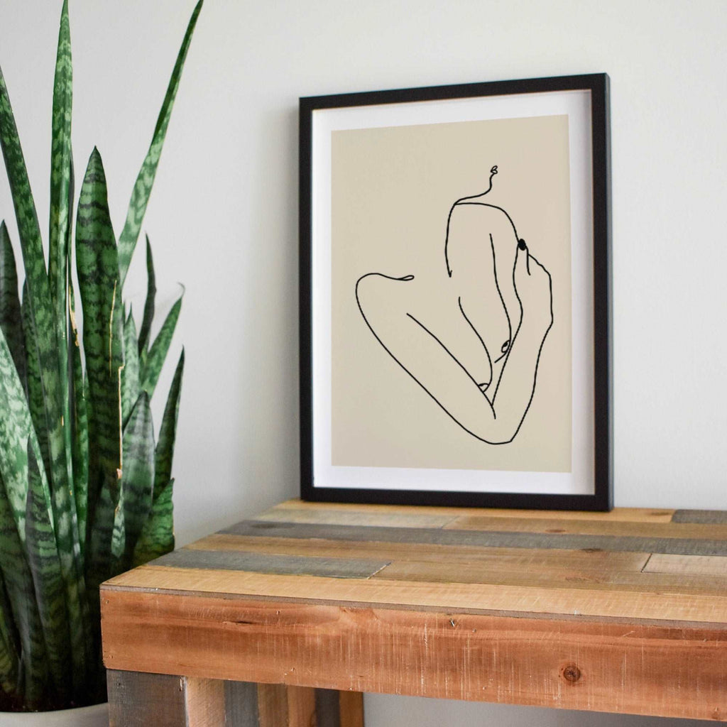 Body Line Drawing Print Posters, Prints, & Visual Artwork Pretty Average   