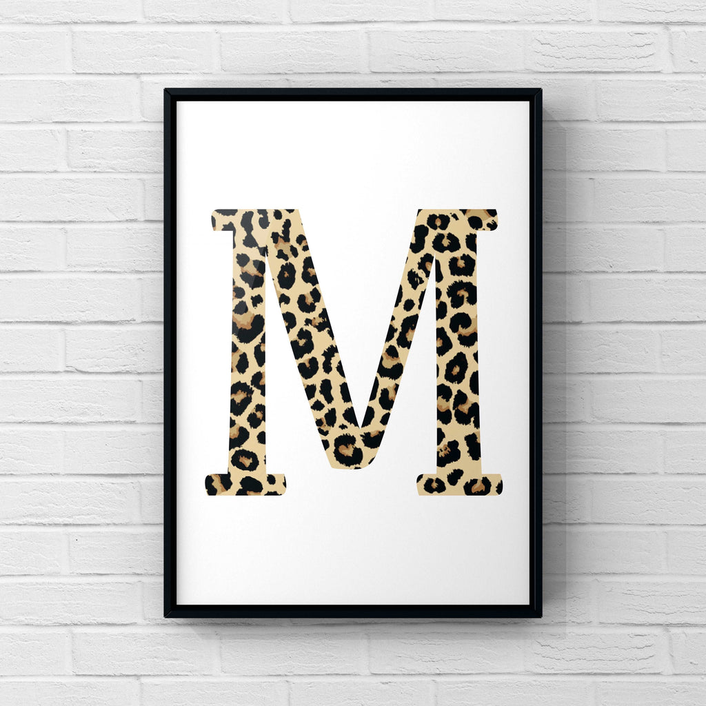 Letter / Initial Print - Leopard Print Posters, Prints, & Visual Artwork Pretty Average   