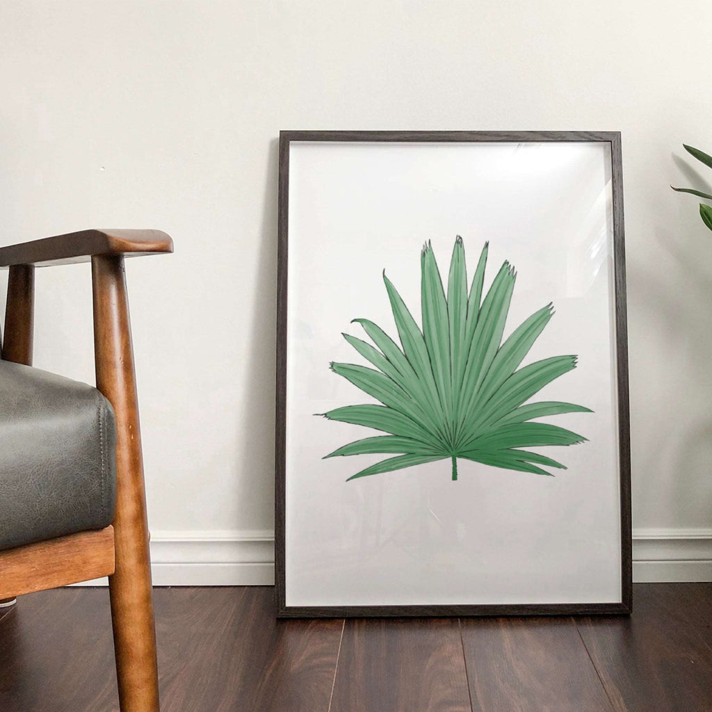 Fan Palm Leaf Print Posters, Prints, & Visual Artwork Pretty Average   