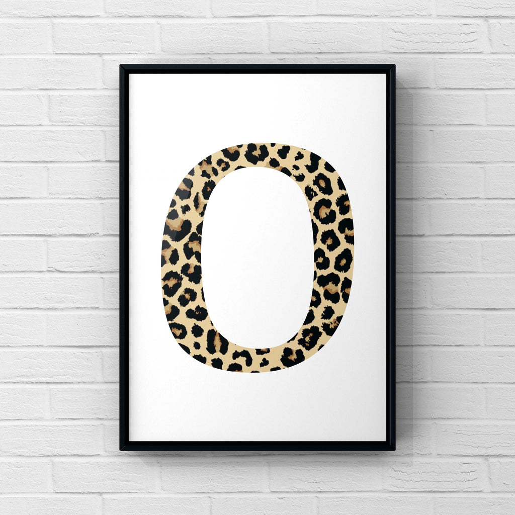 Letter / Initial Print - Leopard Print Posters, Prints, & Visual Artwork Pretty Average   