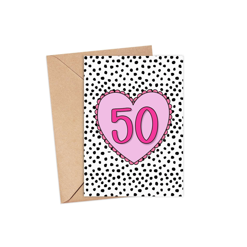 50th Birthday Card | A6 Greeting Card  Pretty Average   