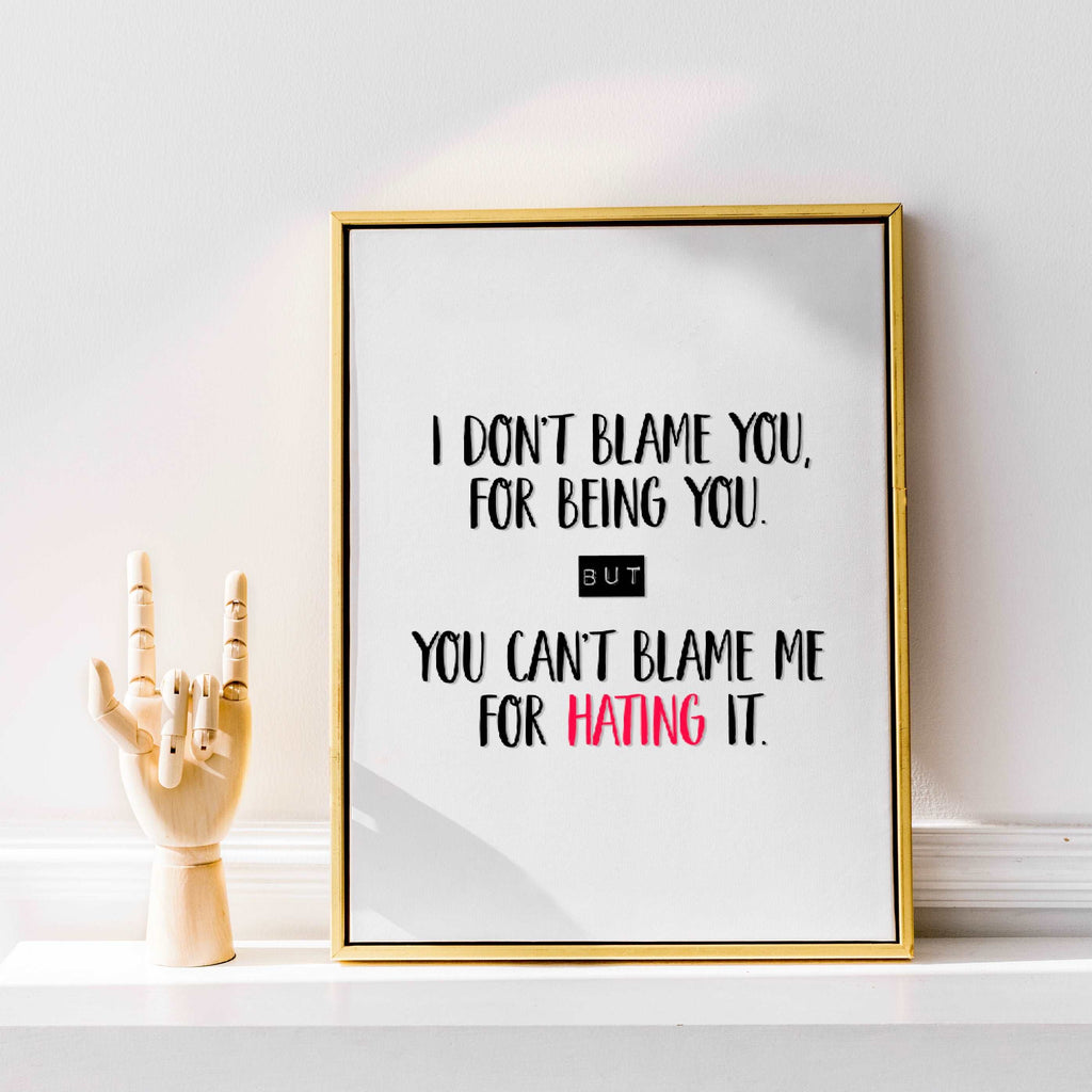 I don't blame you for being you - Fall Out Boy Print Posters, Prints, & Visual Artwork Pretty Average   