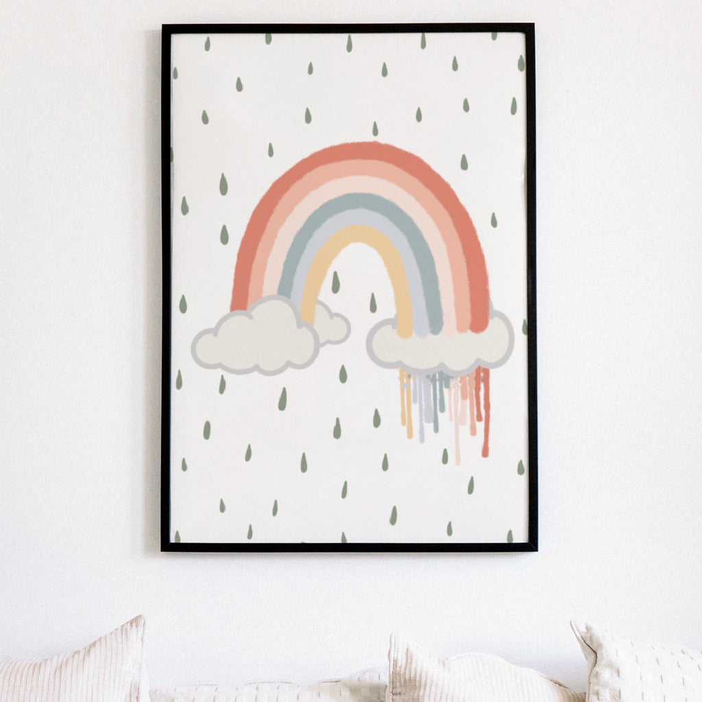 Neutral Pastel Toned Rainbow Print  Pretty Average   