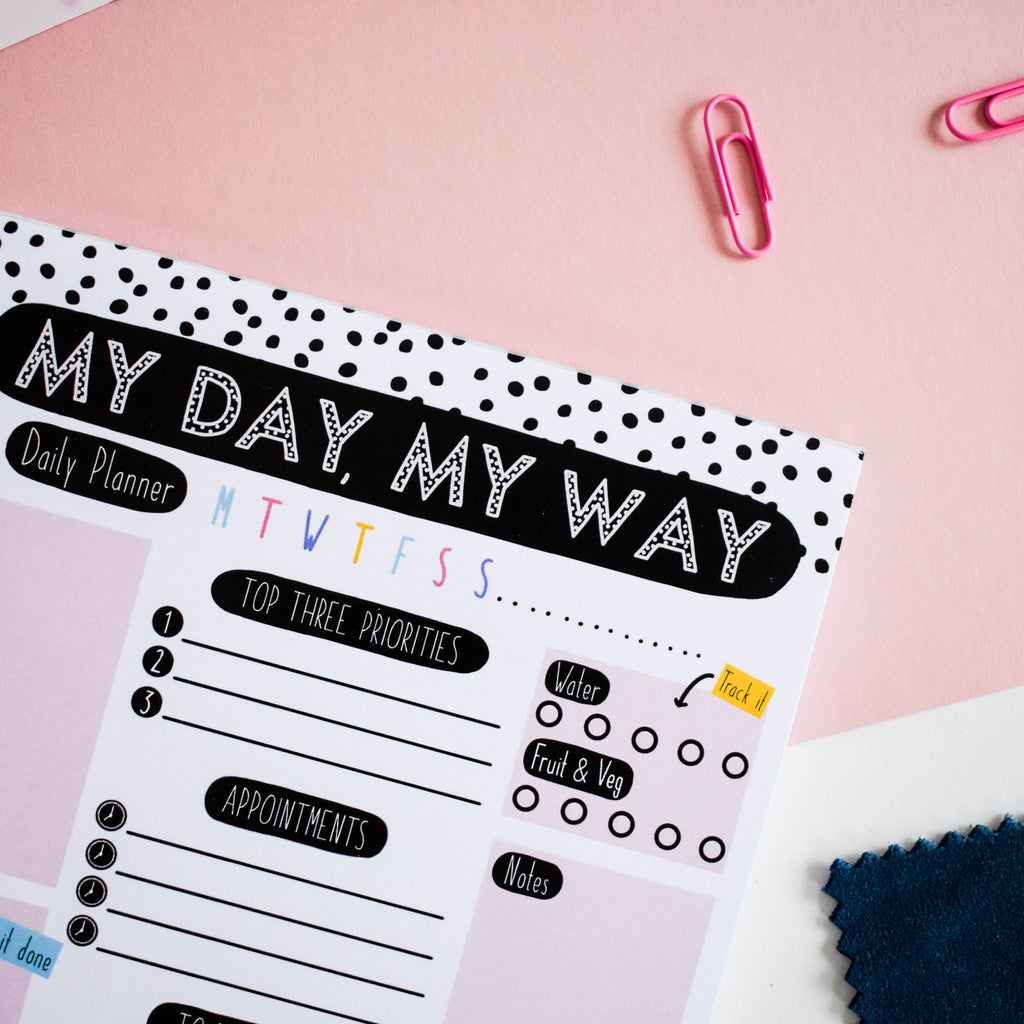 My Way Planner BUNDLE - A5 Daily Planner and A4 Weekly Planner Stationery Pretty Average Prints   