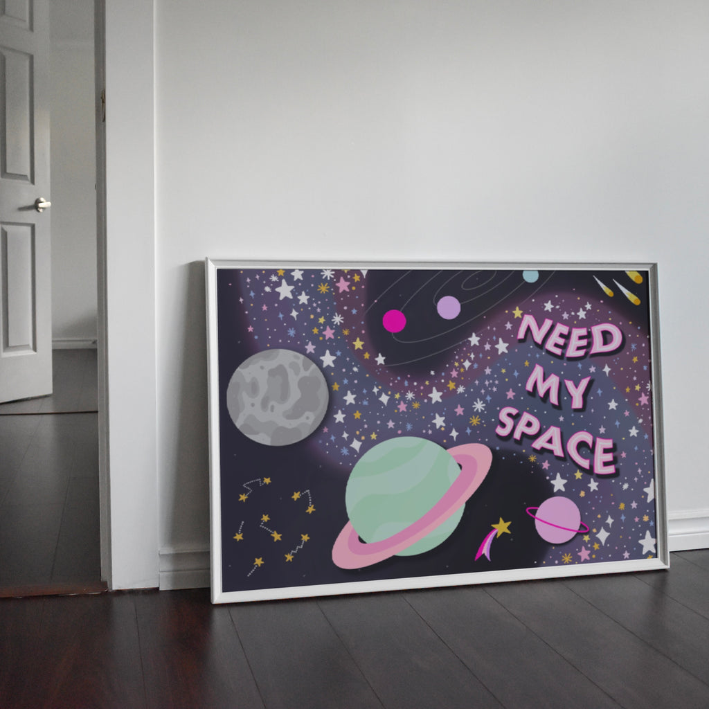 Space Print - My Space / Our Space / Need My Space Posters, Prints, & Visual Artwork Pretty Average   