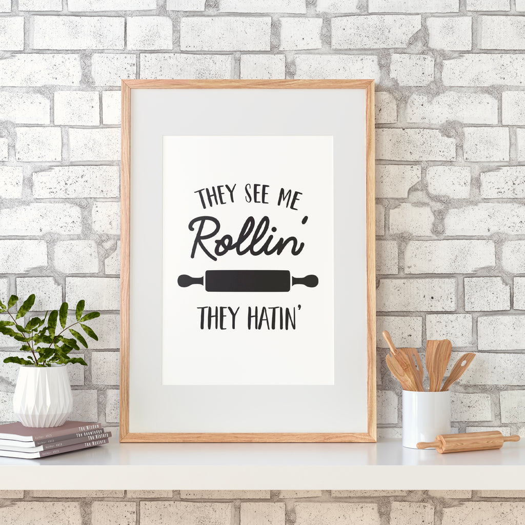 They See Me Rollin' Print - Kitchen Posters, Prints, & Visual Artwork Pretty Average   