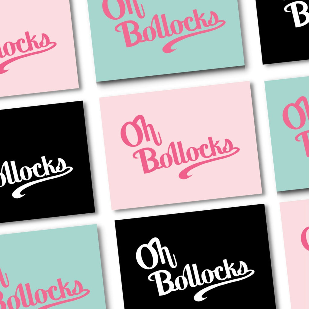 Oh Bollocks Print - Other Colours Available Posters, Prints, & Visual Artwork Pretty Average   