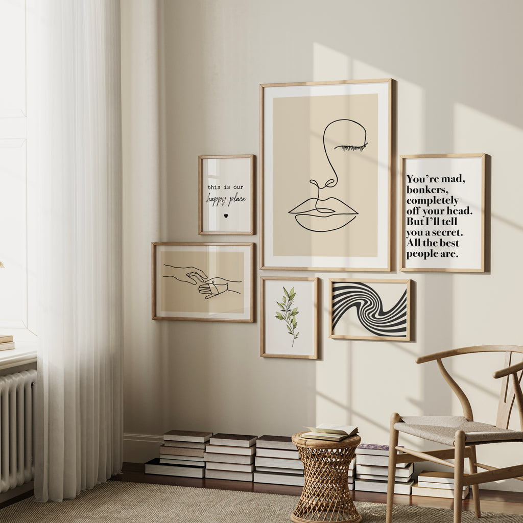 Neutral Gallery Wall Bundle - Set of Six Prints Posters, Prints, & Visual Artwork Pretty Average   